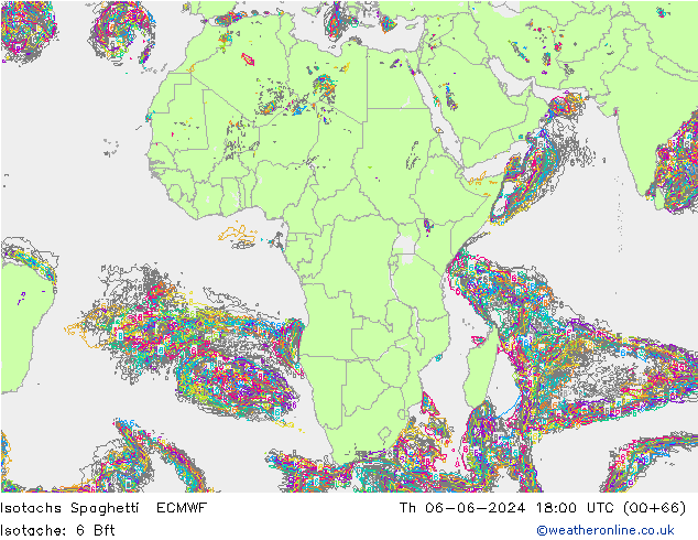 Isotachen Spaghetti ECMWF do 06.06.2024 18 UTC