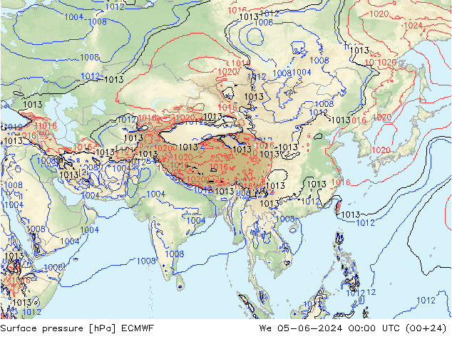 ciśnienie ECMWF śro. 05.06.2024 00 UTC