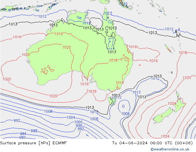 pressão do solo ECMWF Ter 04.06.2024 06 UTC