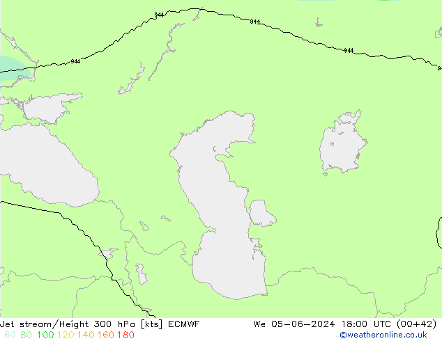 Jet Akımları ECMWF Çar 05.06.2024 18 UTC