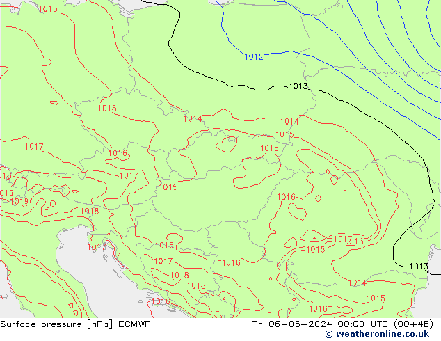 Yer basıncı ECMWF Per 06.06.2024 00 UTC