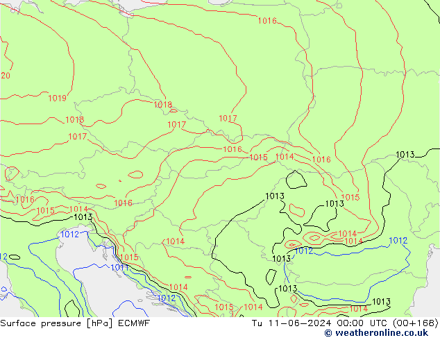 ciśnienie ECMWF wto. 11.06.2024 00 UTC