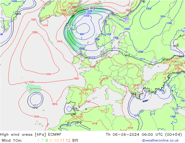 Sturmfelder ECMWF Do 06.06.2024 06 UTC