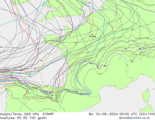 Hoogte/Temp. 925 hPa ECMWF ma 10.06.2024 00 UTC