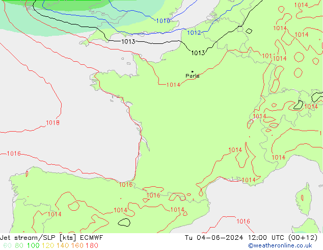 Courant-jet ECMWF mar 04.06.2024 12 UTC