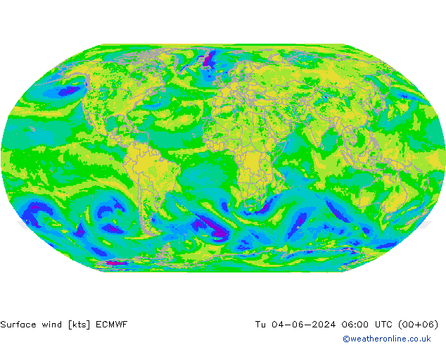 Viento 10 m ECMWF mar 04.06.2024 06 UTC