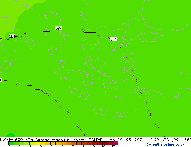 Height 500 hPa Spread ECMWF Mo 10.06.2024 12 UTC