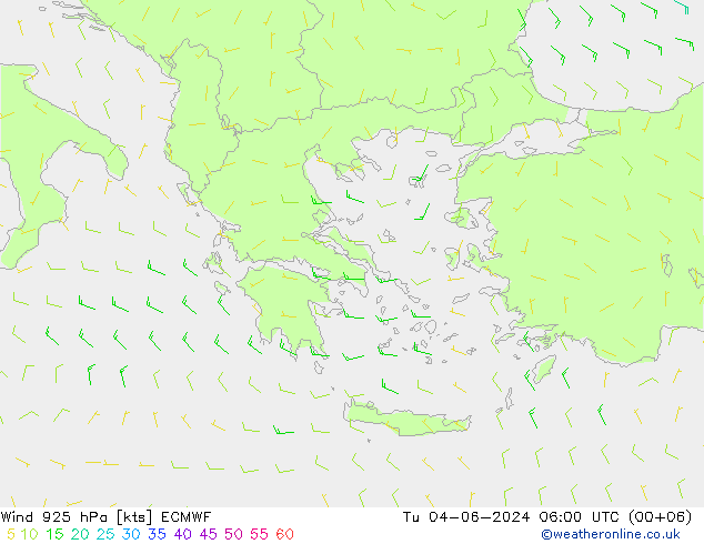 Vent 925 hPa ECMWF mar 04.06.2024 06 UTC