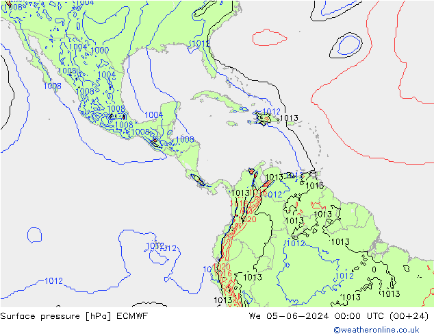 Yer basıncı ECMWF Çar 05.06.2024 00 UTC