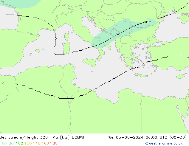 Courant-jet ECMWF mer 05.06.2024 06 UTC