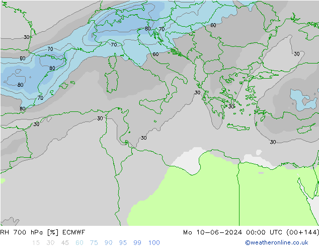 RV 700 hPa ECMWF ma 10.06.2024 00 UTC