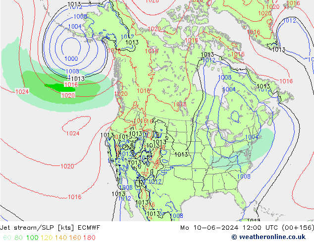 Jet stream ECMWF Seg 10.06.2024 12 UTC