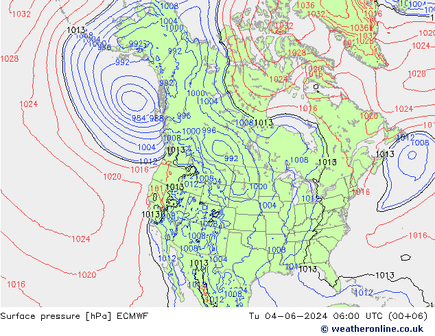 Luchtdruk (Grond) ECMWF di 04.06.2024 06 UTC