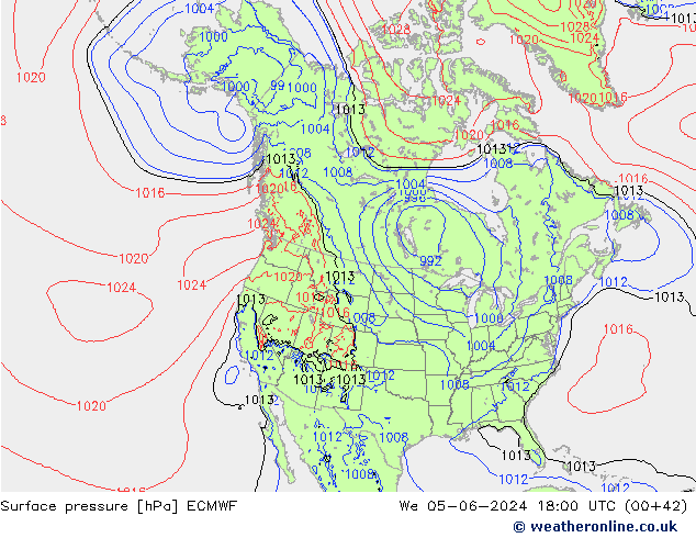 приземное давление ECMWF ср 05.06.2024 18 UTC