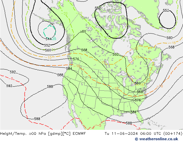 Geop./Temp. 500 hPa ECMWF mar 11.06.2024 06 UTC