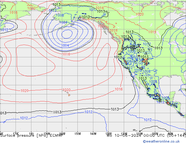 Surface pressure ECMWF Mo 10.06.2024 00 UTC