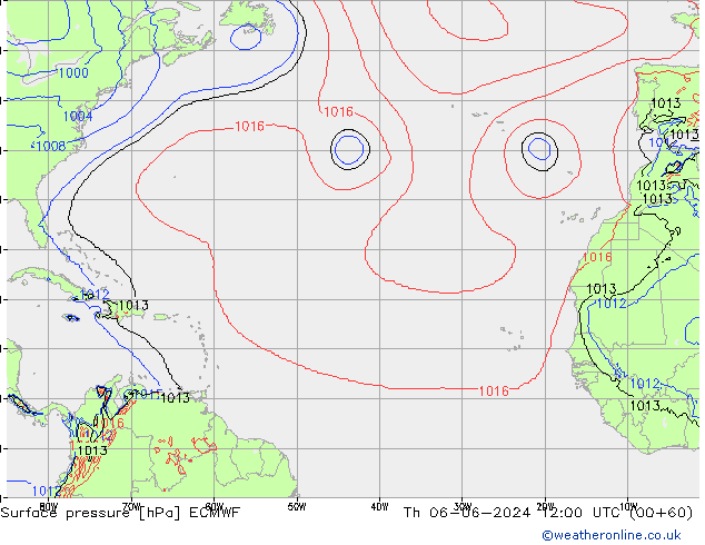 Bodendruck ECMWF Do 06.06.2024 12 UTC