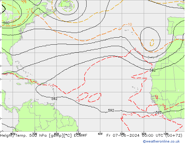 Yükseklik/Sıc. 500 hPa ECMWF Cu 07.06.2024 00 UTC