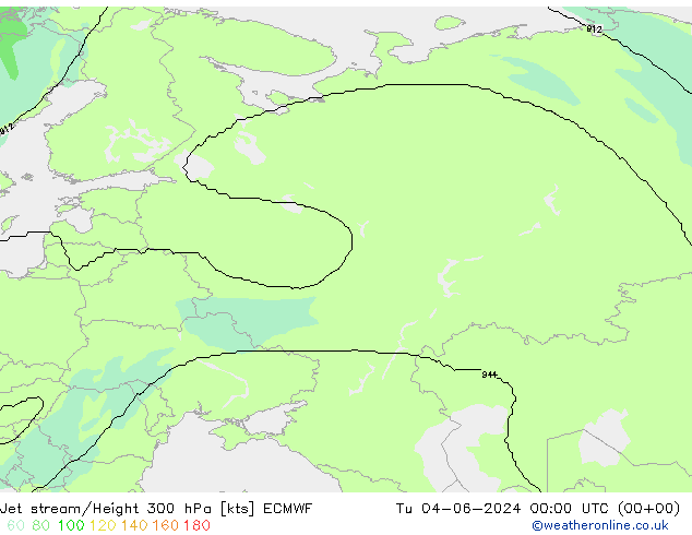 Corriente en chorro ECMWF mar 04.06.2024 00 UTC