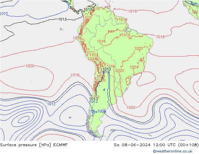 Yer basıncı ECMWF Cts 08.06.2024 12 UTC