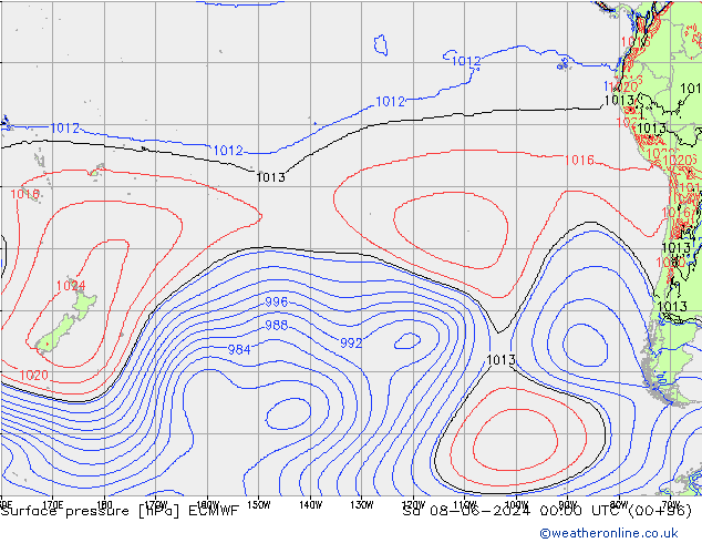 pression de l'air ECMWF sam 08.06.2024 00 UTC