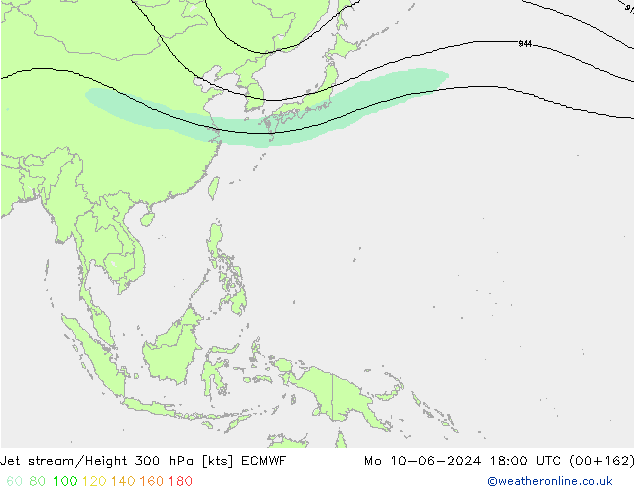 Jet stream ECMWF Seg 10.06.2024 18 UTC