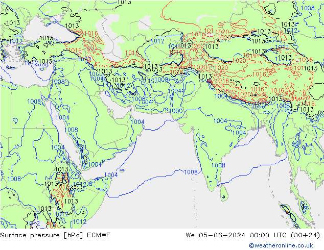 地面气压 ECMWF 星期三 05.06.2024 00 UTC