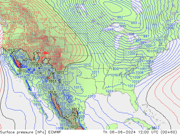 Bodendruck ECMWF Do 06.06.2024 12 UTC