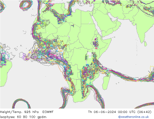 Hoogte/Temp. 925 hPa ECMWF do 06.06.2024 00 UTC