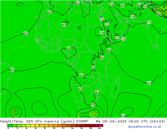 Height/Temp. 925 hPa ECMWF  05.06.2024 06 UTC