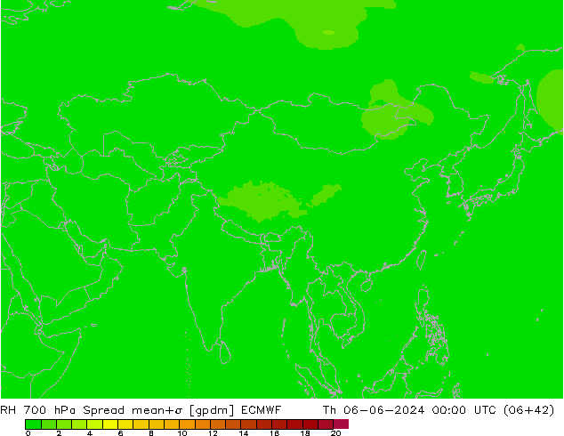 RV 700 hPa Spread ECMWF do 06.06.2024 00 UTC