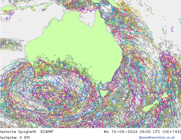 Isotachs Spaghetti ECMWF  10.06.2024 06 UTC