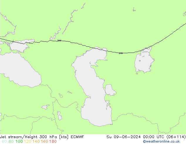 джет ECMWF Вс 09.06.2024 00 UTC