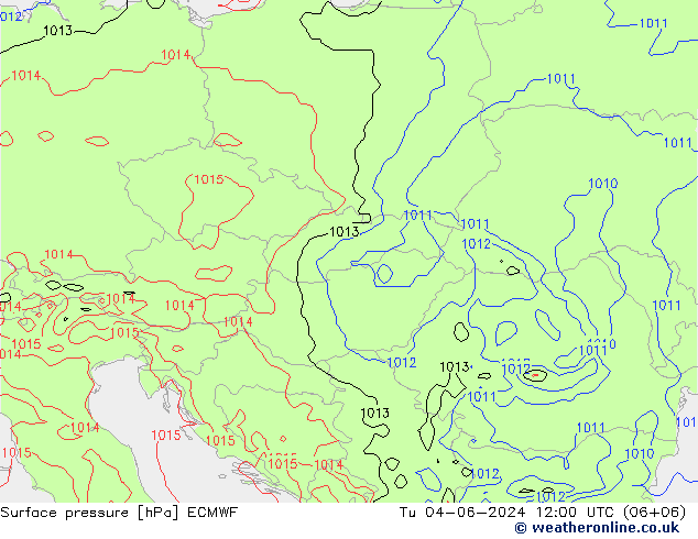 Presión superficial ECMWF mar 04.06.2024 12 UTC