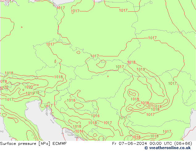 Luchtdruk (Grond) ECMWF vr 07.06.2024 00 UTC