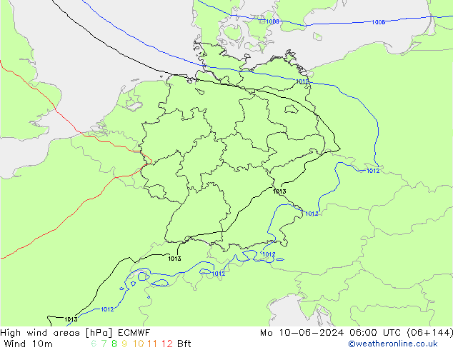 Sturmfelder ECMWF Mo 10.06.2024 06 UTC