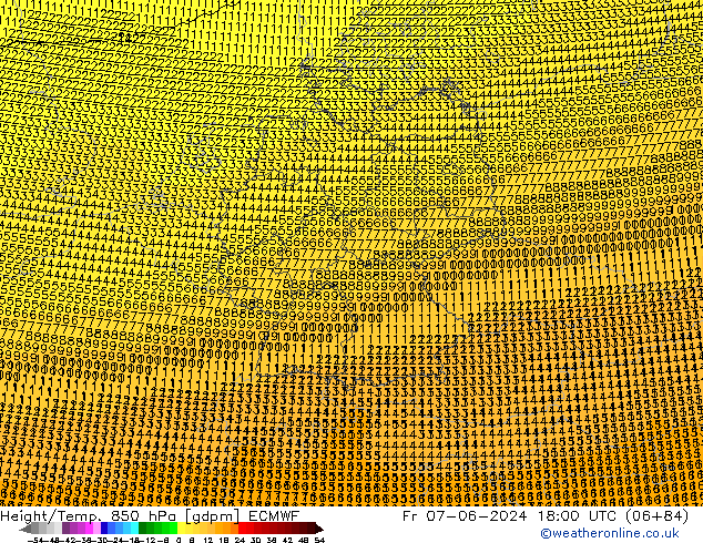 Height/Temp. 850 hPa ECMWF pt. 07.06.2024 18 UTC