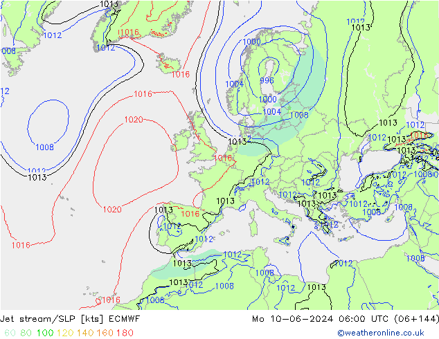 Courant-jet ECMWF lun 10.06.2024 06 UTC