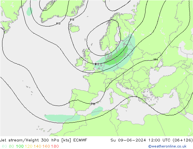 джет ECMWF Вс 09.06.2024 12 UTC