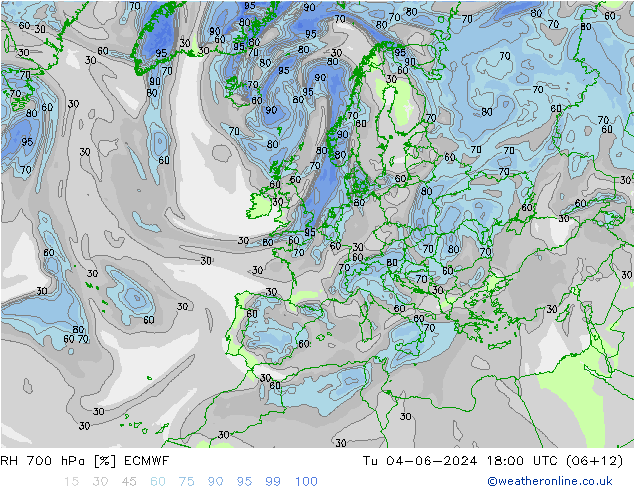 RV 700 hPa ECMWF di 04.06.2024 18 UTC