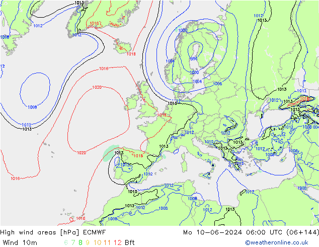 High wind areas ECMWF Seg 10.06.2024 06 UTC