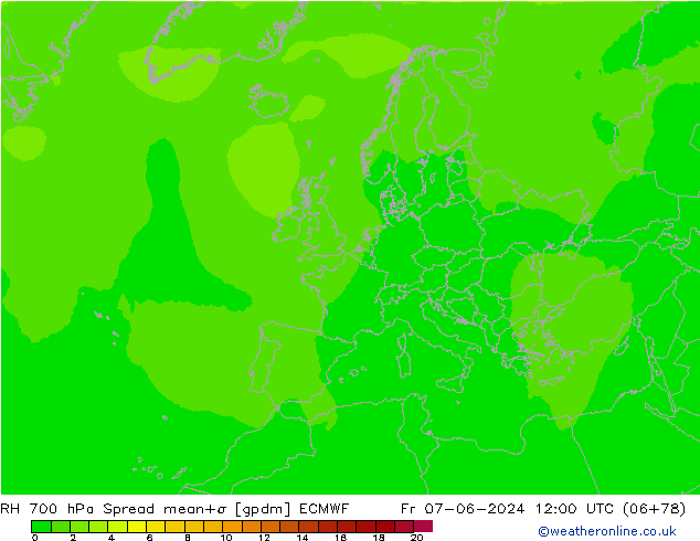 RV 700 hPa Spread ECMWF vr 07.06.2024 12 UTC