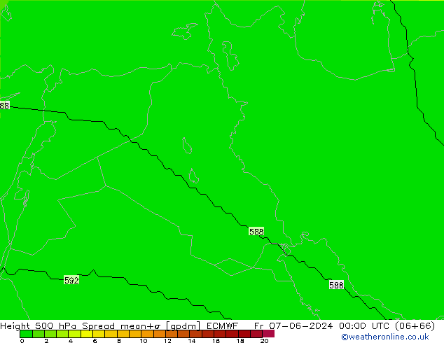 Height 500 hPa Spread ECMWF pt. 07.06.2024 00 UTC