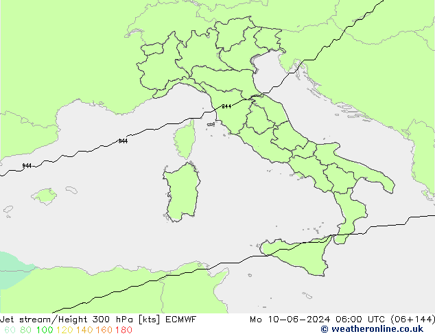 джет ECMWF пн 10.06.2024 06 UTC