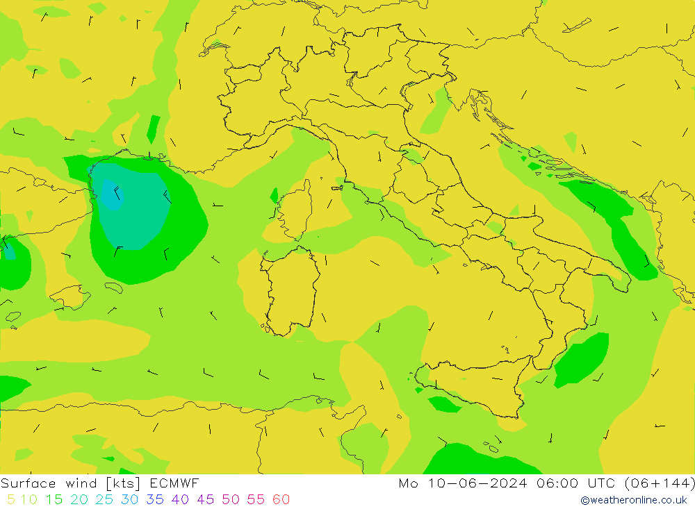  10 m ECMWF  10.06.2024 06 UTC