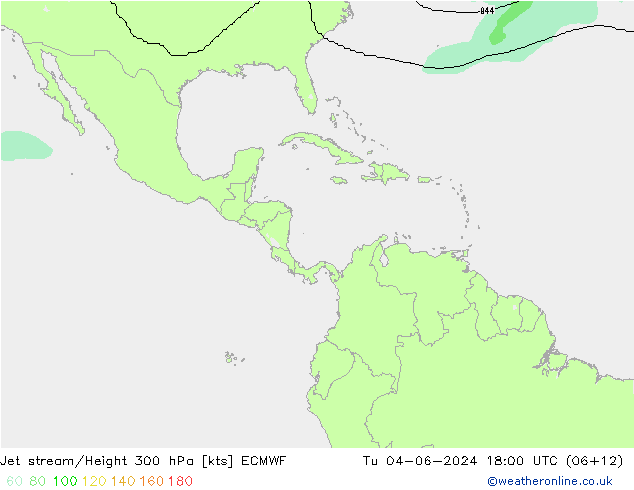 Jet stream ECMWF Ter 04.06.2024 18 UTC