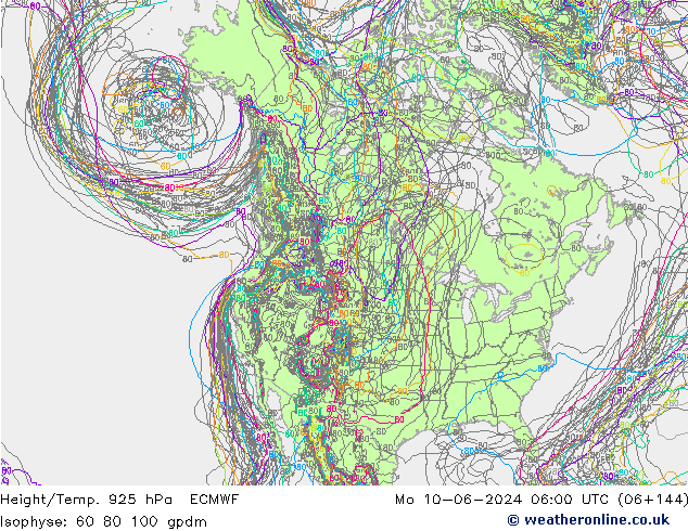 Height/Temp. 925 hPa ECMWF Po 10.06.2024 06 UTC