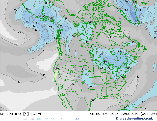 700 hPa Nispi Nem ECMWF Paz 09.06.2024 12 UTC