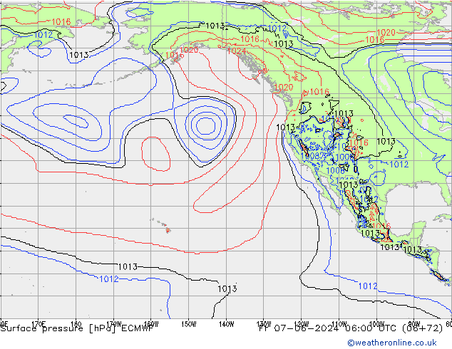 Surface pressure ECMWF Fr 07.06.2024 06 UTC