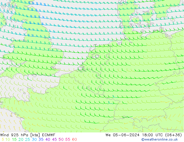 Wind 925 hPa ECMWF We 05.06.2024 18 UTC